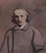 Felix Vallotton Portrait decoratif of Charles Baudelaire oil painting on canvas